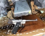 AMT LIGHTNING, 6 inch,Stainless Steel .22 Semi-Auto, Like New In Box, 2 mags, NOS, Trades Welcome! - 3 of 15
