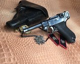 Rare DWM P08 Luger, Double Date Pistol, All Matching, Matching Mag W/ Holster, 2 Mags& Tool