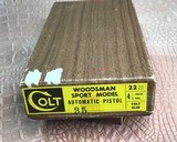 1965 Colt Woodsman Sport, 4.5 inch, .22 LR, appears unfired in Box - 8 of 15