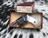 Kolb Baby Model 1924 Hammerless Revolver with Original Box, Nickel & Pearl - 6 of 15