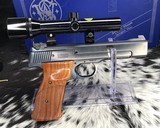 1981 Smith & Wesson model 41, .22 LR Target Pistol, Scoped W/ Box, 2 mags - 2 of 21