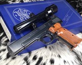 1981 Smith & Wesson model 41, .22 LR Target Pistol, Scoped W/ Box, 2 mags - 15 of 21