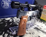 1981 Smith & Wesson model 41, .22 LR Target Pistol, Scoped W/ Box, 2 mags - 13 of 21