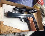 1981 Smith & Wesson model 41, .22 LR Target Pistol, Scoped W/ Box, 2 mags - 18 of 21