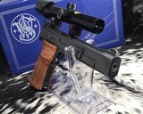 1981 Smith & Wesson model 41, .22 LR Target Pistol, Scoped W/ Box, 2 mags - 20 of 21