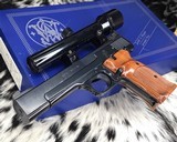 1981 Smith & Wesson model 41, .22 LR Target Pistol, Scoped W/ Box, 2 mags - 17 of 21