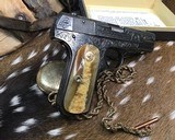 1921 Colt 1903 Hammerless , Engraved, Rams Horn Grips,.32 ACP, Boxed - 3 of 19