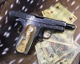 1921 Colt 1903 Hammerless , Engraved, Rams Horn Grips,.32 ACP, Boxed - 14 of 19