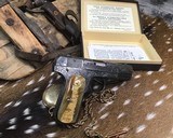 1921 Colt 1903 Hammerless , Engraved, Rams Horn Grips,.32 ACP, Boxed - 9 of 19