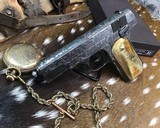 1921 Colt 1903 Hammerless , Engraved, Rams Horn Grips,.32 ACP, Boxed - 18 of 19