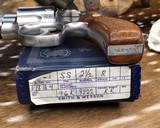 Smith & Wesson Stainless Combat Magnum, 66-1, 2.5 inch W /Box, Pinned & Recessed, Los Angeles Port Police Marked - 7 of 16