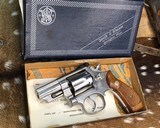 Smith & Wesson Stainless Combat Magnum, 66-1, 2.5 inch W /Box, Pinned & Recessed, Los Angeles Port Police Marked - 1 of 16