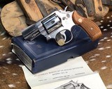 Smith & Wesson Stainless Combat Magnum, 66-1, 2.5 inch W /Box, Pinned & Recessed, Los Angeles Port Police Marked - 14 of 16