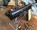 1918 Mfg. Colt 1911, Hand Engraved, Ivory Grips, .45 acp. Presentation Case - 7 of 25