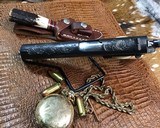 1918 Mfg. Colt 1911, Hand Engraved, Ivory Grips, .45 acp. Presentation Case - 13 of 25