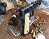 1918 Mfg. Colt 1911, Hand Engraved, Ivory Grips, .45 acp. Presentation Case - 22 of 25