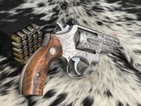 Hand Engraved Smith & Wesson model 66-1 Stainless Combat Magnum, Boxed - 14 of 25