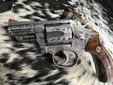 Hand Engraved Smith & Wesson model 66-1 Stainless Combat Magnum, Boxed - 15 of 25