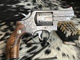 Hand Engraved Smith & Wesson model 66-1 Stainless Combat Magnum, Boxed - 25 of 25