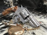 Hand Engraved Smith & Wesson model 66-1 Stainless Combat Magnum, Boxed - 20 of 25