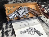 Hand Engraved Smith & Wesson model 66-1 Stainless Combat Magnum, Boxed - 3 of 25