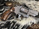 Hand Engraved Smith & Wesson model 66-1 Stainless Combat Magnum, Boxed - 2 of 25