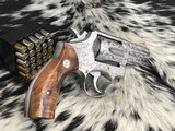Hand Engraved Smith & Wesson model 66-1 Stainless Combat Magnum, Boxed - 24 of 25