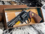 1962 Colt Python, 4 inch First Year Production, Unfired Since Factory, Colt Letter, Royal Blue, Boxed. Excellent - 20 of 25
