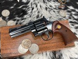 1962 Colt Python, 4 inch First Year Production, Unfired Since Factory, Colt Letter, Royal Blue, Boxed. Excellent - 17 of 25