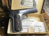 Colt 1903 Pocket Hammer, .38 Auto Rimless, Boxed, Mfg. 1914 - 23 of 25