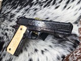1947 Colt 1911, Hand Engraved, Ivory Grips, Cased, Gorgeous, Colt Factory Letter - 6 of 24