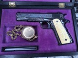 1947 Colt 1911, Hand Engraved, Ivory Grips, Cased, Gorgeous, Colt Factory Letter - 14 of 24