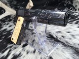 1947 Colt 1911, Hand Engraved, Ivory Grips, Cased, Gorgeous, Colt Factory Letter - 3 of 24