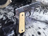 1947 Colt 1911, Hand Engraved, Ivory Grips, Cased, Gorgeous, Colt Factory Letter - 22 of 24