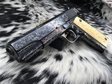 1947 Colt 1911, Hand Engraved, Ivory Grips, Cased, Gorgeous, Colt Factory Letter - 18 of 24