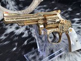 1955 Smith & Wesson Pre-18 , .22 Combat Masterpiece, Factory Engraved, Gold W/Mother of Pearl - 11 of 25