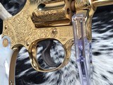 1955 Smith & Wesson Pre-18 , .22 Combat Masterpiece, Factory Engraved, Gold W/Mother of Pearl - 23 of 25