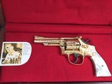 1955 Smith & Wesson Pre-18 , .22 Combat Masterpiece, Factory Engraved, Gold W/Mother of Pearl - 14 of 25