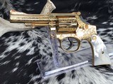 1955 Smith & Wesson Pre-18 , .22 Combat Masterpiece, Factory Engraved, Gold W/Mother of Pearl - 5 of 25