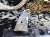 1955 Smith & Wesson Pre-18 , .22 Combat Masterpiece, Factory Engraved, Gold W/Mother of Pearl - 9 of 25