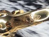 1955 Smith & Wesson Pre-18 , .22 Combat Masterpiece, Factory Engraved, Gold W/Mother of Pearl - 15 of 25