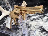 1955 Smith & Wesson Pre-18 , .22 Combat Masterpiece, Factory Engraved, Gold W/Mother of Pearl - 25 of 25