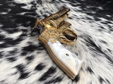 1955 Smith & Wesson Pre-18 , .22 Combat Masterpiece, Factory Engraved, Gold W/Mother of Pearl - 17 of 25