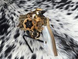 1955 Smith & Wesson Pre-18 , .22 Combat Masterpiece, Factory Engraved, Gold W/Mother of Pearl - 6 of 25