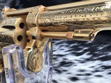 1955 Smith & Wesson Pre-18 , .22 Combat Masterpiece, Factory Engraved, Gold W/Mother of Pearl - 4 of 25