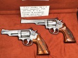 Set of Factory A Engraved Smith & Wesson model 66-1 Revolvers , Factory Letters, Cased - 21 of 25