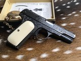 1903 Colt Hammerless .32 acp. Hand Engraved, Ivory Grips, boxed, 1919 Mfg. - 18 of 23