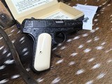 1903 Colt Hammerless .32 acp. Hand Engraved, Ivory Grips, boxed, 1919 Mfg. - 9 of 23