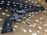 Colt Custom Shop Factory “D” Engraved Single Action Army Revolver, Cased W/Letter, .45 Colt, 1978 Mfg. - 7 of 25