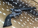 Colt Custom Shop Factory “D” Engraved Single Action Army Revolver, Cased W/Letter, .45 Colt, 1978 Mfg. - 21 of 25